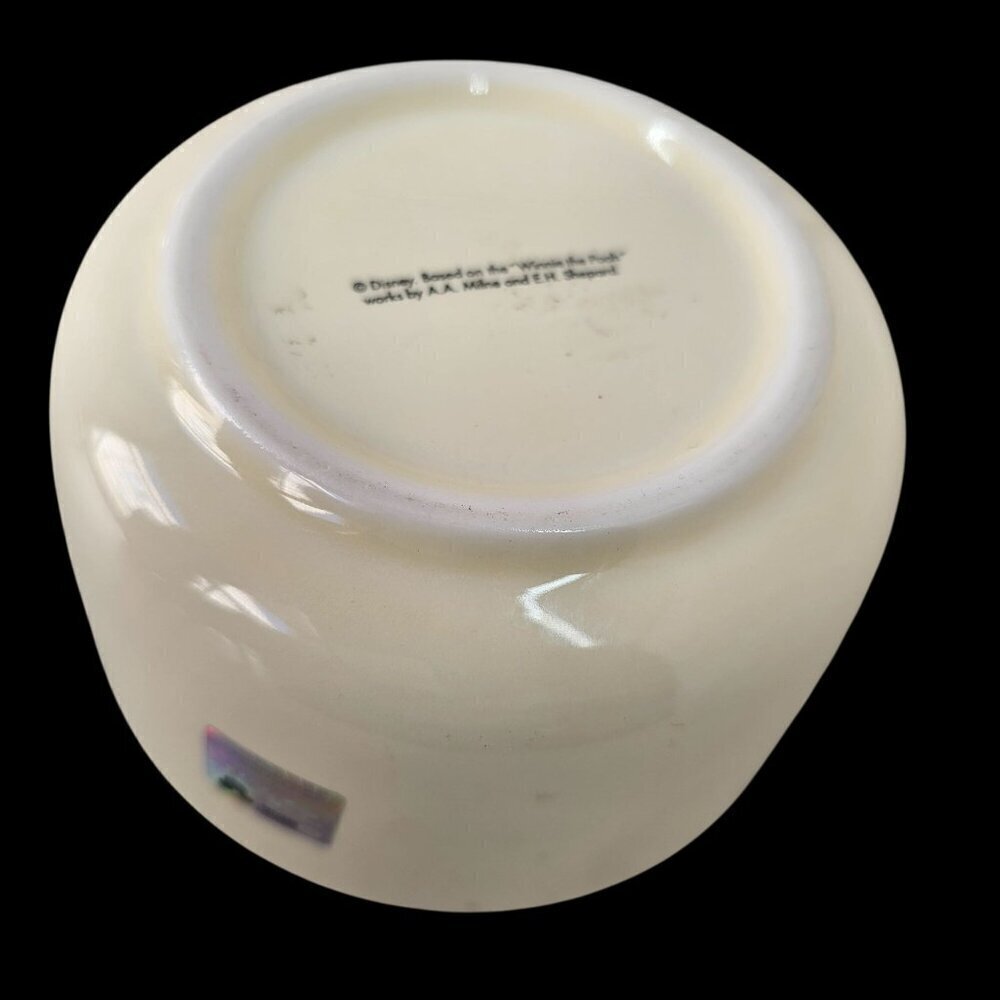 Disney Winnie The Pooh Ceramic Bowl 4.5"D x 4.5"H By Milne & Shepard Cream NWT - Picture 7 of 8